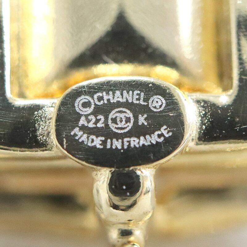 CHANEL シャネル ピアス ココマーク GP×クリスタル×ピンクツィード ゴールド A22K AB9535 B09653 NL148の画像