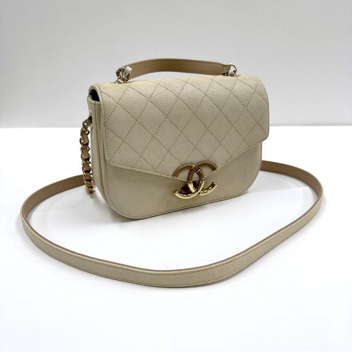 CHANEL シャネル ココマーク・トップハンドル 2WAYバッグ キャビア