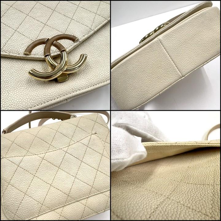 CHANEL シャネル ココマーク・トップハンドル 2WAYバッグ キャビア
