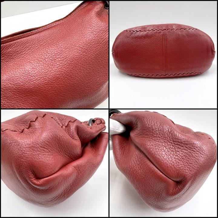 BOTTEGA VENETA ボッテガヴェネタ ワンショルダーバッグ レッド レザー