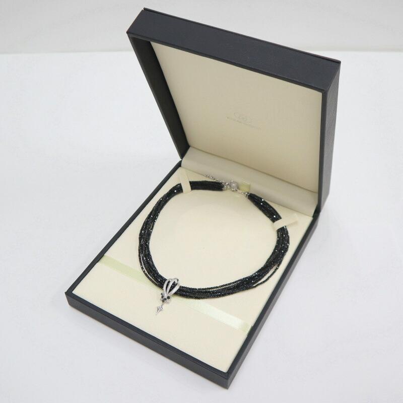 jewelry K18WG 芝田悦美 ダイヤモンド ブラックダイヤモンド 8連 