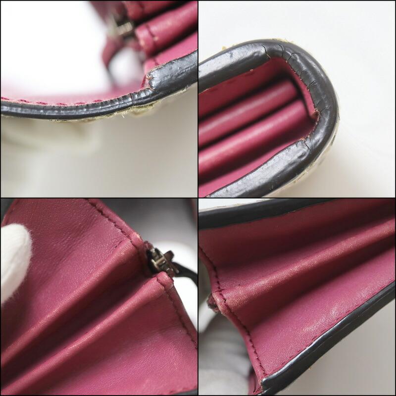 GUCCI グッチ インターロッキングG 二つ折り長財布 パイソン レザー