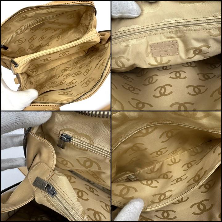 CHANEL シャネル ショルダーバッグ ワイルドステッチ ベージュ×ブラウン レザー×ゴールド金具 A14693 6番台7桁の画像