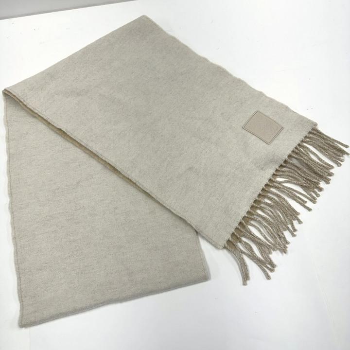 LOEWE ロエベ カシミヤ混 リバーシブル マフラー アナグラム