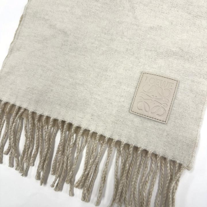 LOEWE ロエベ カシミヤ混 リバーシブル マフラー アナグラム