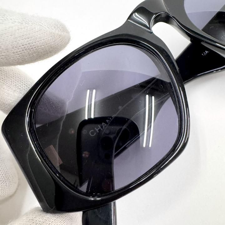 CHANEL シャネル サングラス マトラッセ×ココマーク ブラック×ゴールド