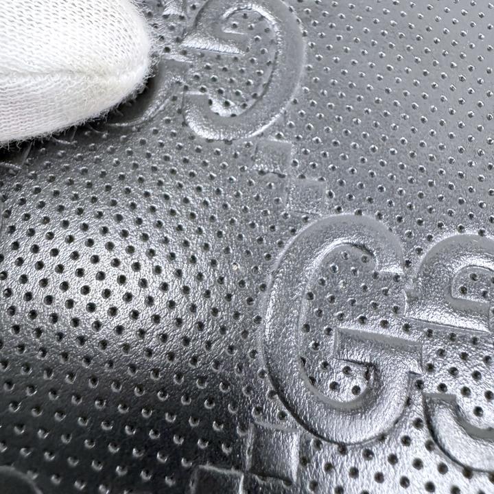 GUCCI グッチ ジップアラウンドオーガナイザー GGエンボス ブラック