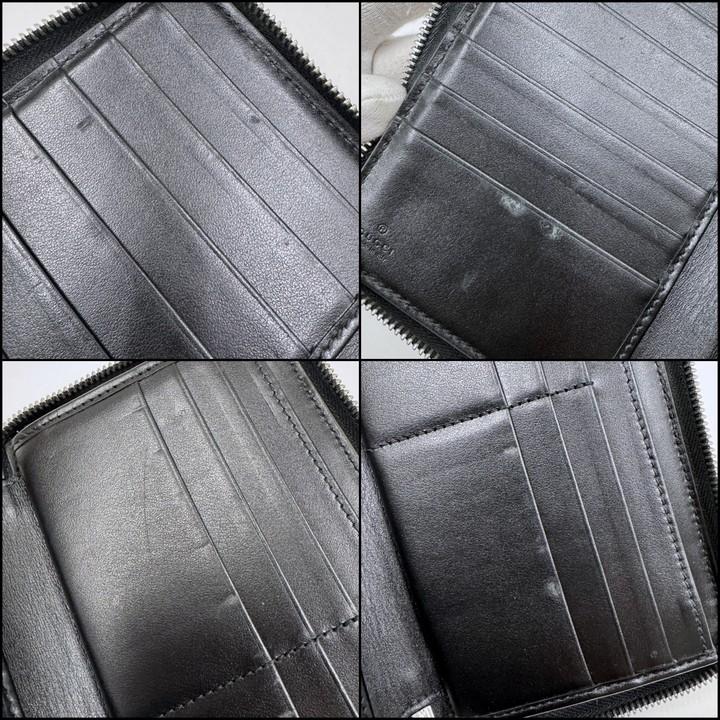 GUCCI グッチ ジップアラウンドオーガナイザー GGエンボス ブラック