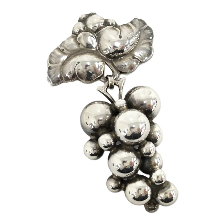Georg Jensen ブローチ ムーンライト グレープ SV925 シルバー : JJ