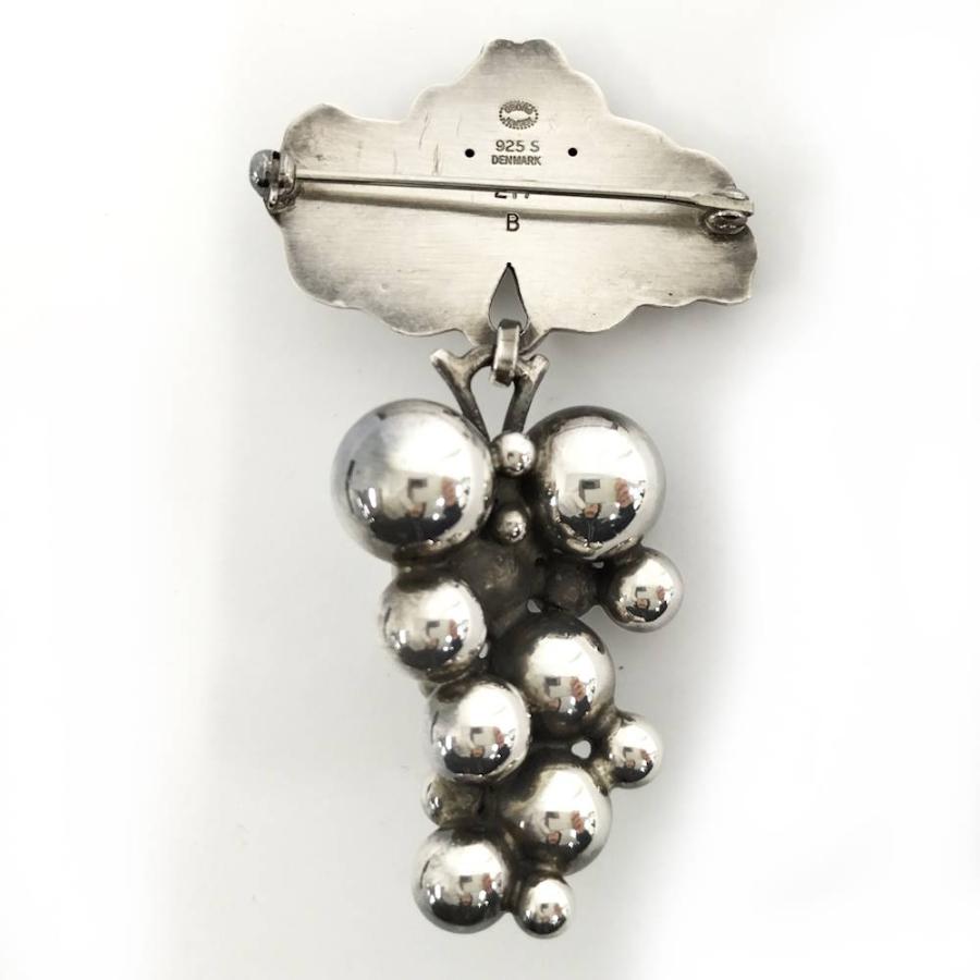 Georg Jensen ブローチ ムーンライト グレープ SV925 シルバー : JJ