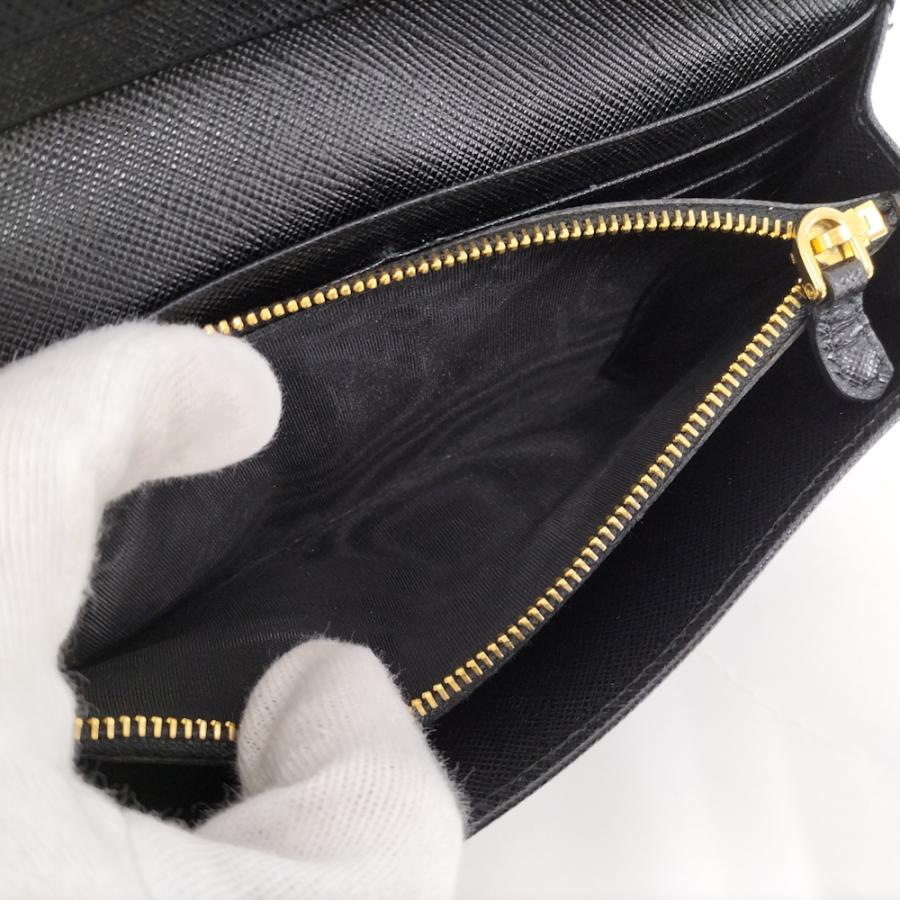 PRADA（プラダ） 二つ折り 長財布 リボン レザー サフィアーノ