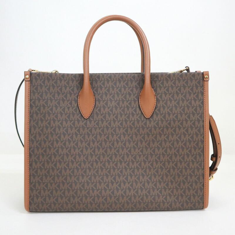 MICHAEL KORS マイケルコース 2WAYショルダーバッグ ハンドバッグ MKロゴ ブラウン PVC_1