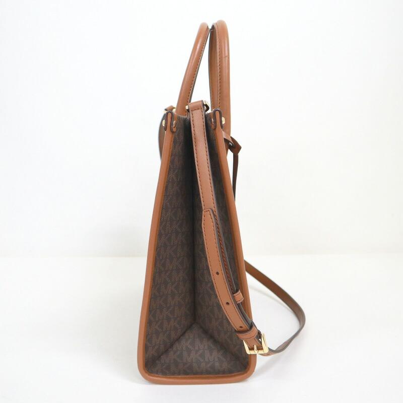 MICHAEL KORS マイケルコース 2WAYショルダーバッグ ハンドバッグ MKロゴ ブラウン PVC_2