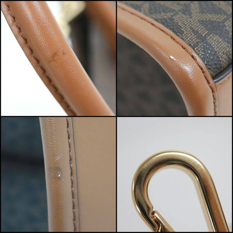 MICHAEL KORS マイケルコース 2WAYショルダーバッグ ハンドバッグ MKロゴ ブラウン PVC_6