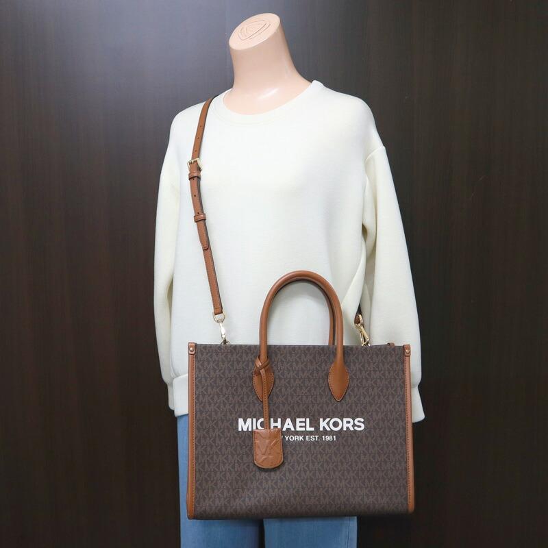 MICHAEL KORS マイケルコース 2WAYショルダーバッグ ハンドバッグ MKロゴ ブラウン PVC_7
