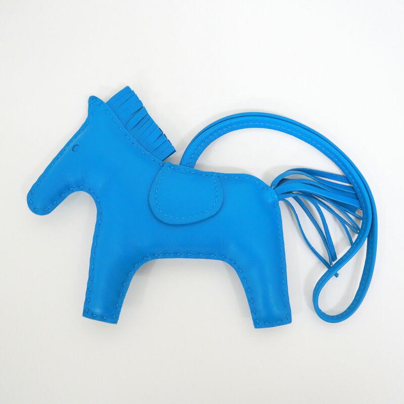 HERMES エルメス ロデオMM バッグチャーム アニョーミロ ブルー