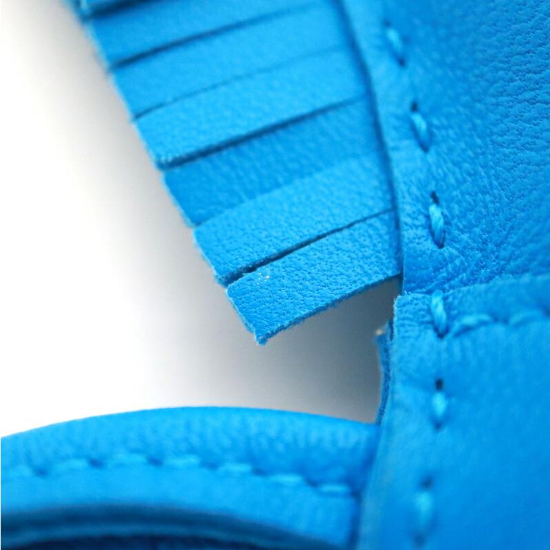 HERMES エルメス ロデオMM バッグチャーム アニョーミロ ブルー