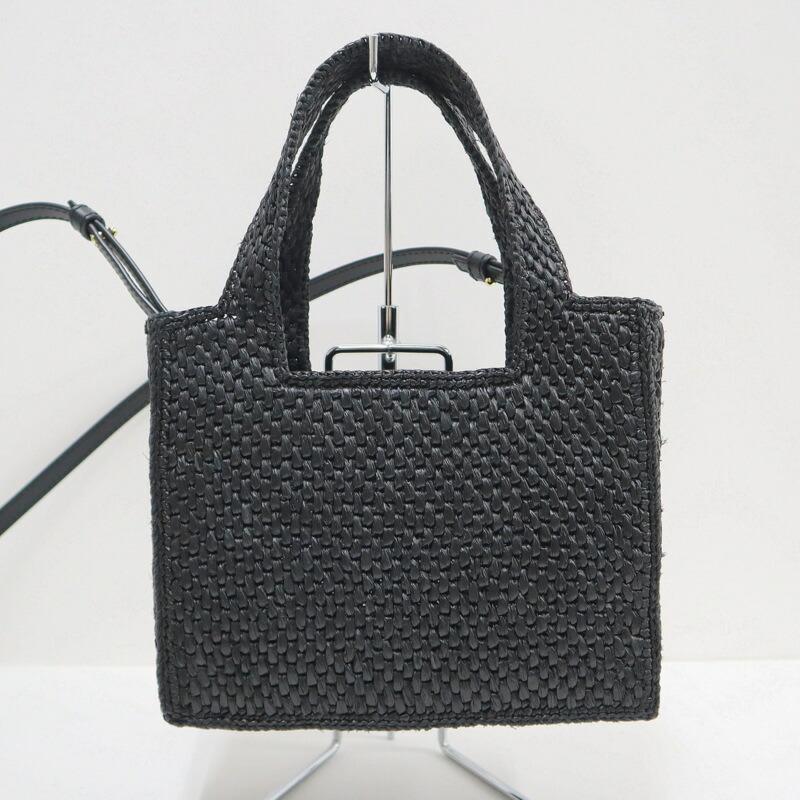 LOEWE ロエベ フォント トート ミニ ラフィア ブラック : JJ