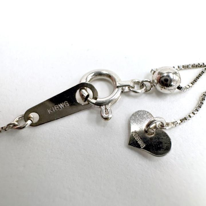 Jewelry K18WG ブラックダイヤモンド ダイヤモンド ハート デザイン