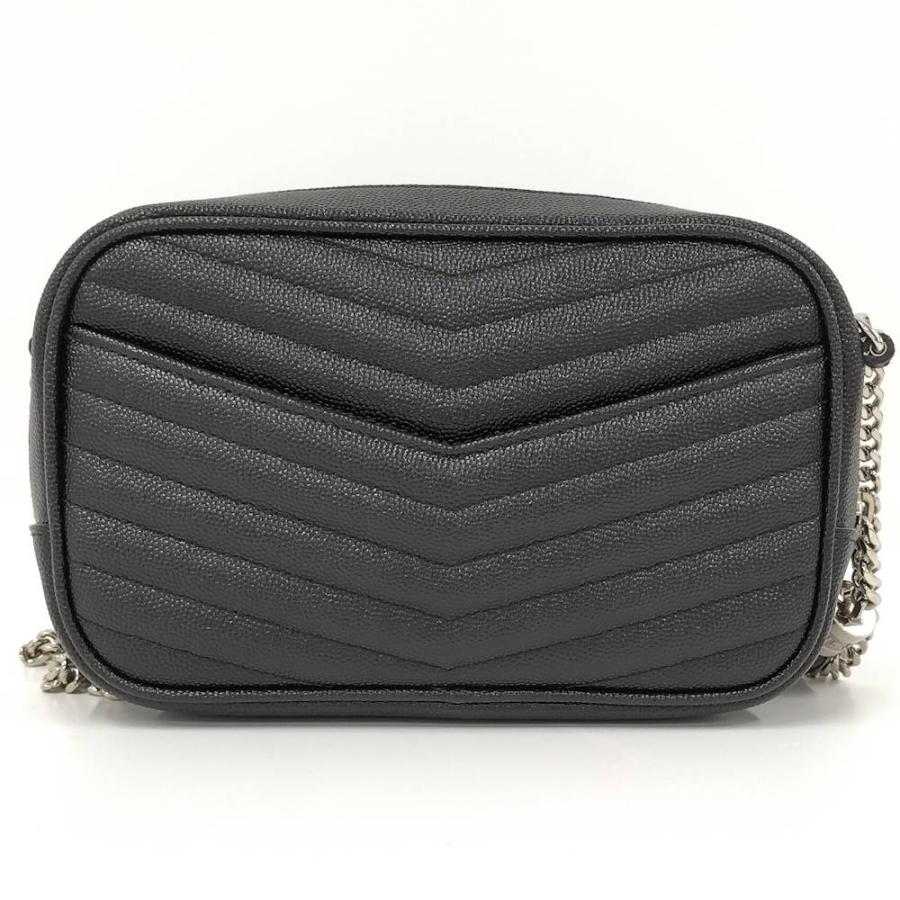 SAINT LAURENT ルー チェーンショルダーバッグ レザー ブラック