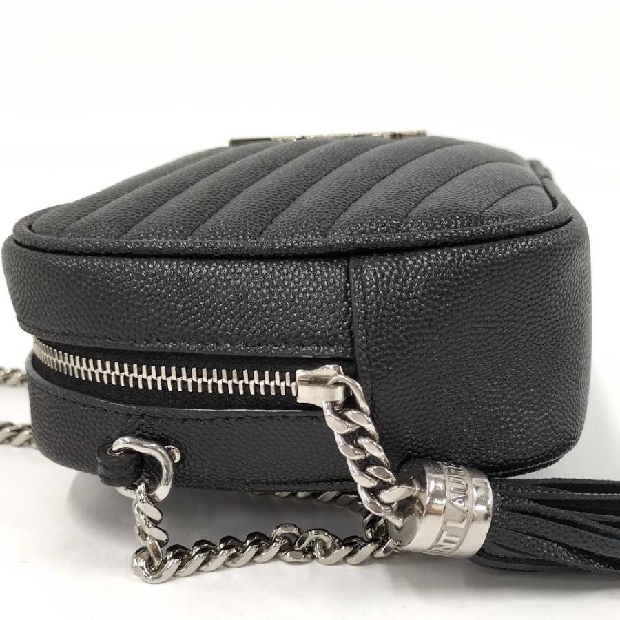 SAINT LAURENT ルー チェーンショルダーバッグ レザー ブラック SAINT LAURENT ルー チェーンショルダーバッグ レザー ブラック