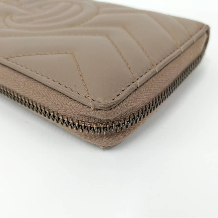 GUCCI（グッチ） ラウンドファスナー長財布 GGマーモント レザー