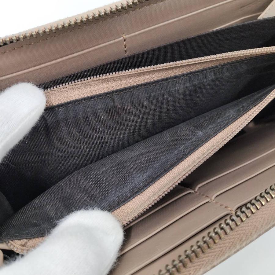 GUCCI（グッチ） ラウンドファスナー長財布 GGマーモント レザー