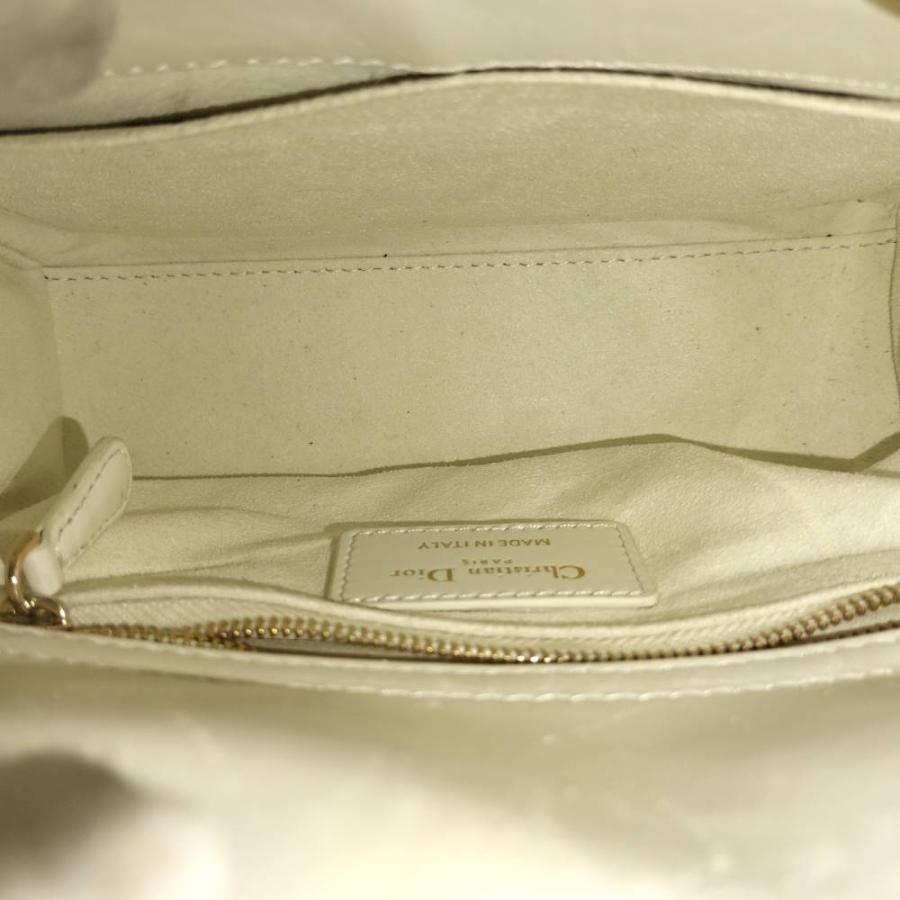 Dior レディディオール カナージュ ホワイト シャンパンゴールド金具