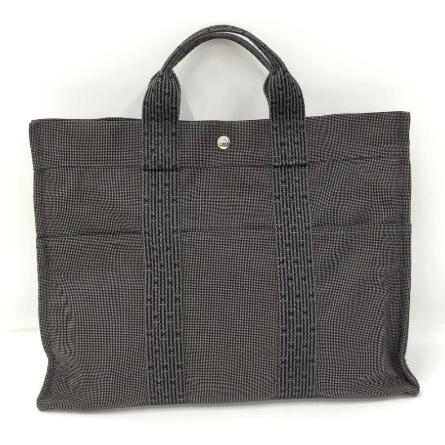 【くーたん】美品　エルメス　エールライン　トートバック　カバス　グレー HERMES（エルメス） トートバッグ エールライントート MM グレー
