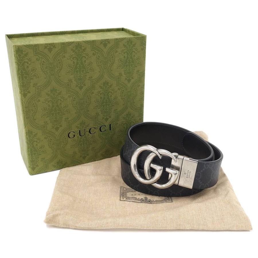 GUCCI（グッチ） リバーシブルベルト PVCコーティング ブラック 627055