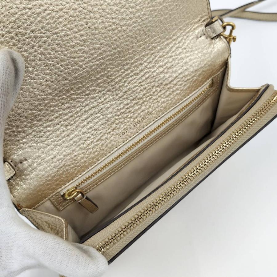 Tory Burch ゴールド ショルダーバッグ ウォレット TORY BURCH（トリーバーチ） ショルダーウォレット レザー ゴールド