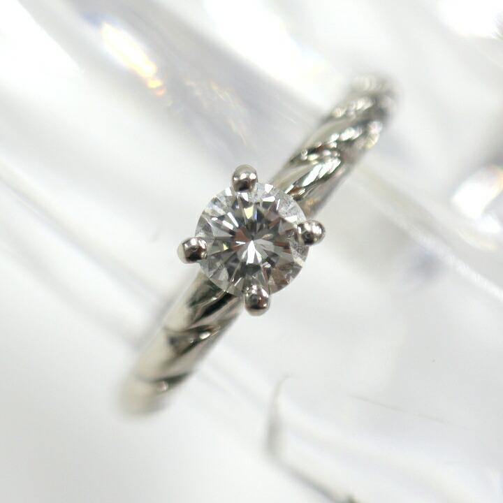 CHAUMET ショーメ トルサード 立爪リング 1Pダイヤ 鑑定書付き PT950 D