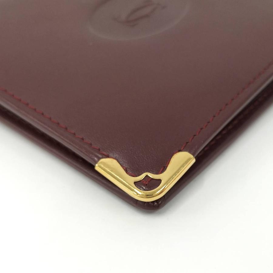 Cartier（カルティエ） 二つ折り財布 レザー ボルドー : JJ