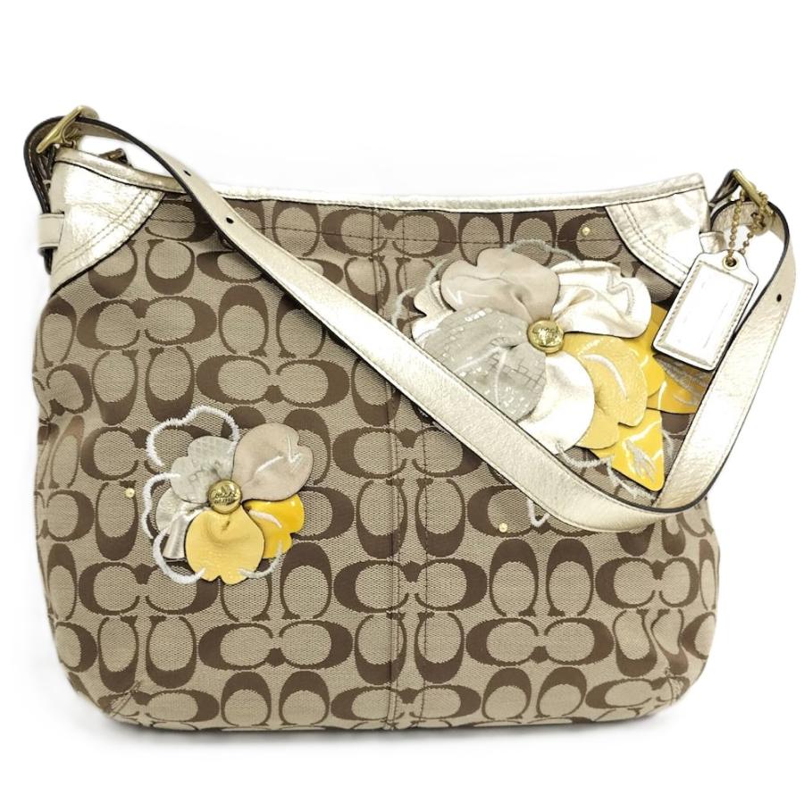 COACH コーチ アクセサリーポーチ ワンショルダーバッグ フラワー COACH（コーチ） ワンショルダーバッグ シグネチャー フラワー