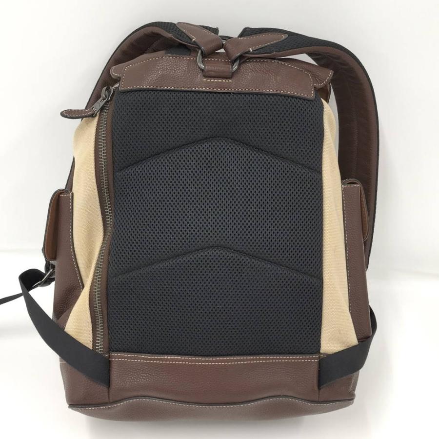 美品 コーチ COACH ハドソン レザー バック ビジネス 通学 リュック COACH（コーチ） ハドソン バックパック レザー キャンバス ブラウン