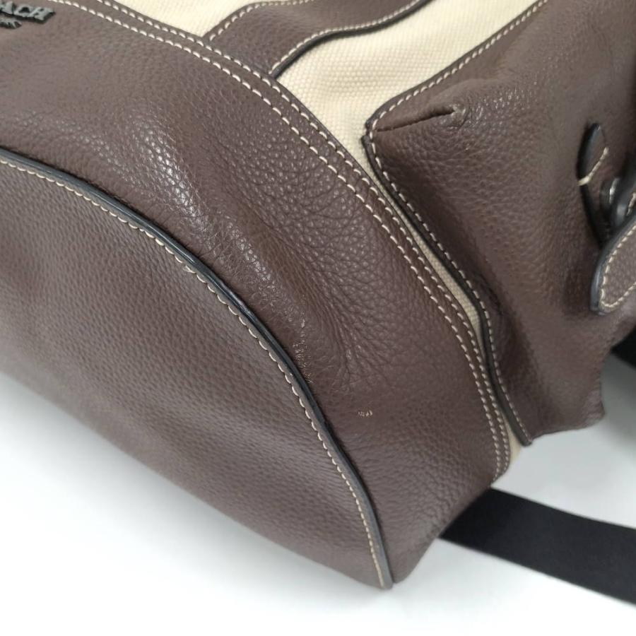 COACH（コーチ） ハドソン バックパック レザー キャンバス ブラウン