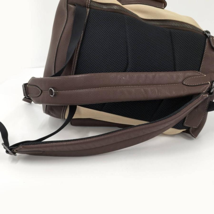 COACH（コーチ） ハドソン バックパック レザー キャンバス ブラウン