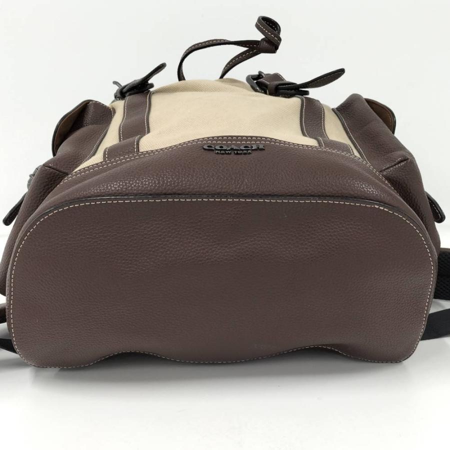 COACH（コーチ） ハドソン バックパック レザー キャンバス ブラウン