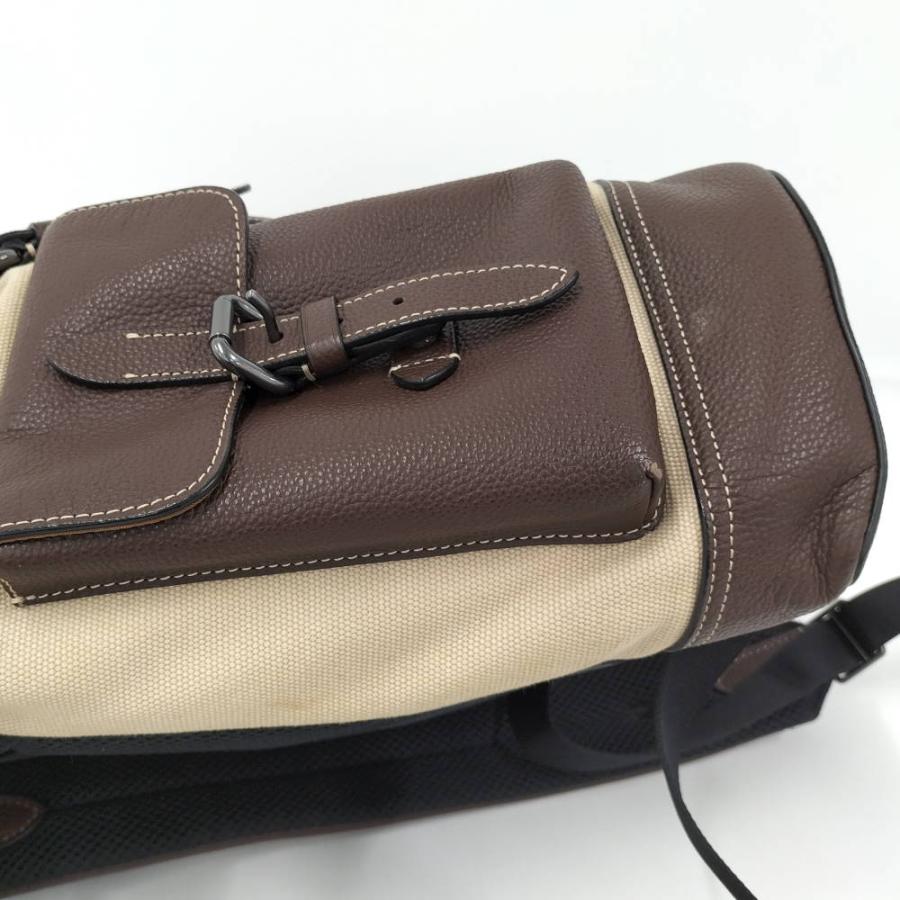 COACH（コーチ） ハドソン バックパック レザー キャンバス ブラウン