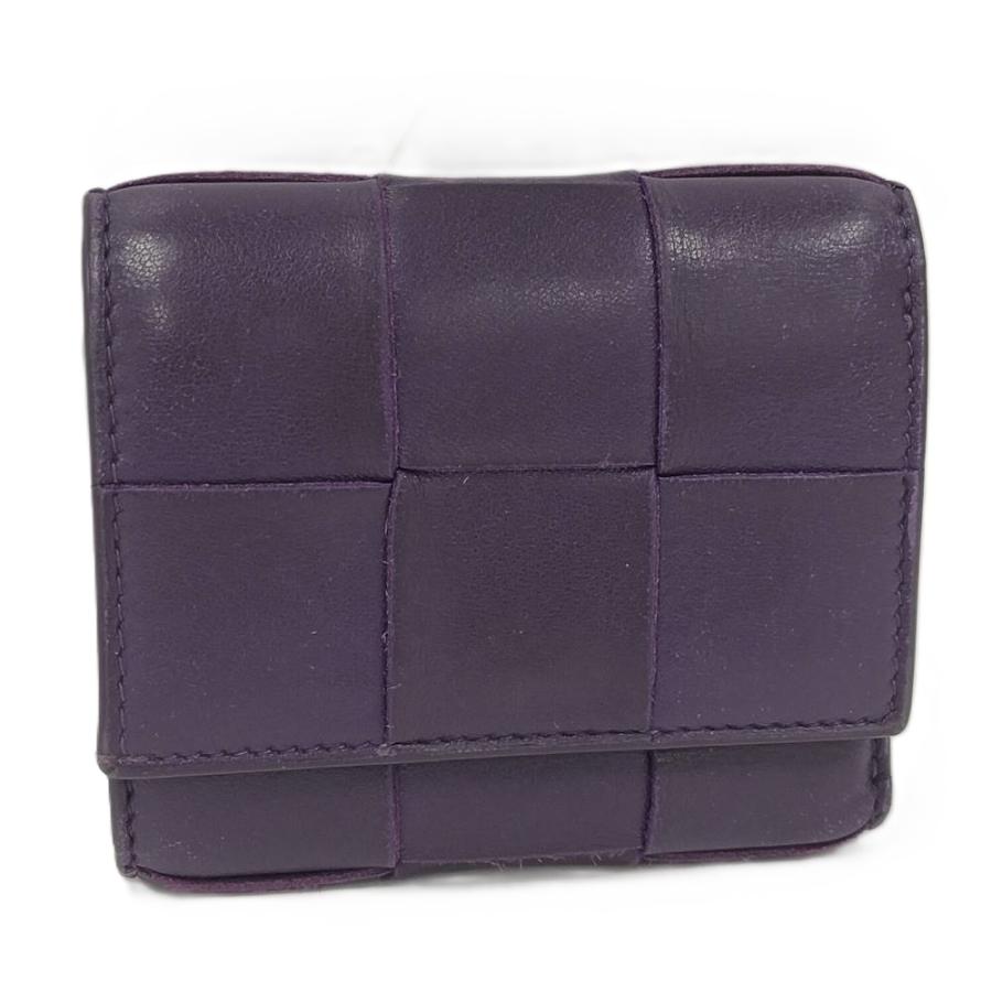 BOTTEGA VENETA パープル三つ折り財布 BOTTEGA VENETA（ボッテガ・ヴェネタ） 三つ折り財布 イントレチャート