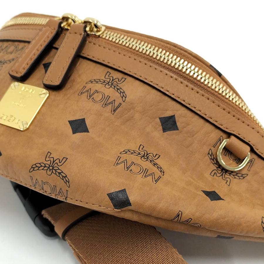 mcm ボディバッグ　ブラウン　美品 MCM ロゴ柄 ウエストポーチ ボディバック ショルダーバッグ ブラウン