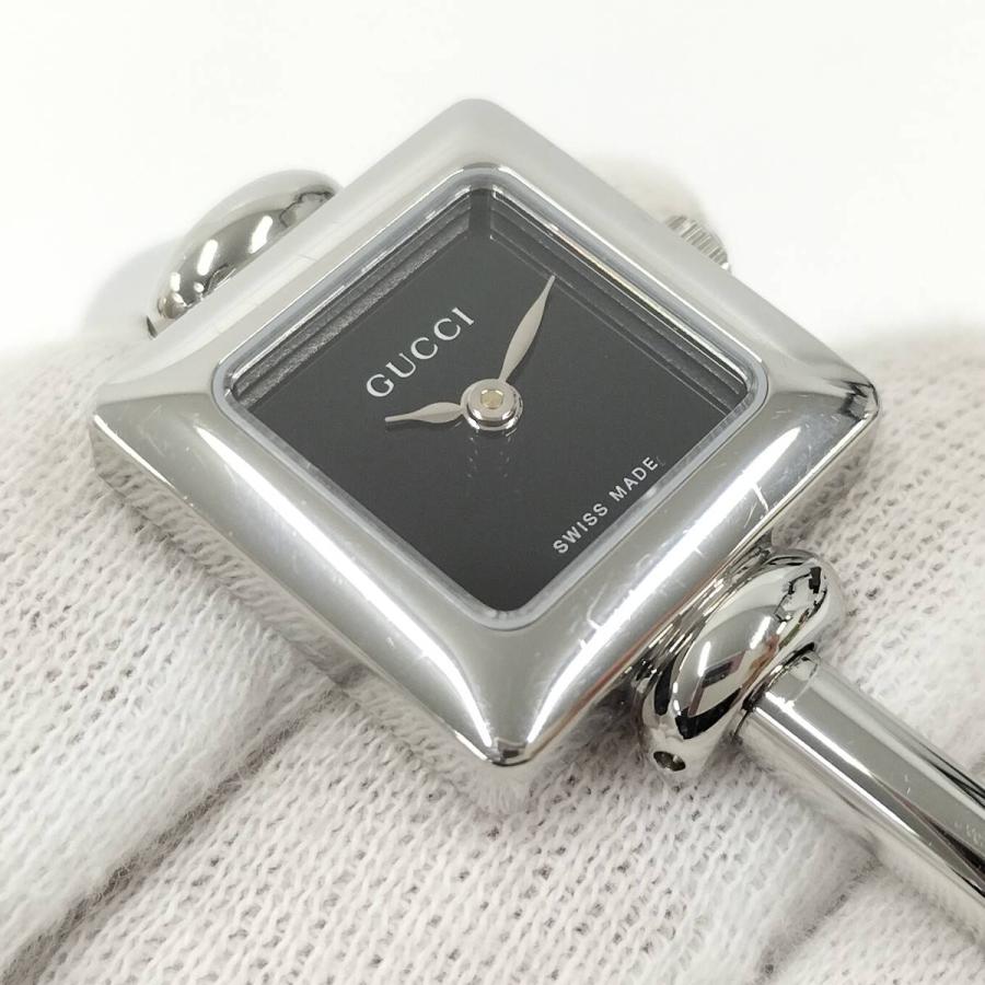GUCCI（グッチ） レディース 腕時計 クォーツ スクエア SS ブラック