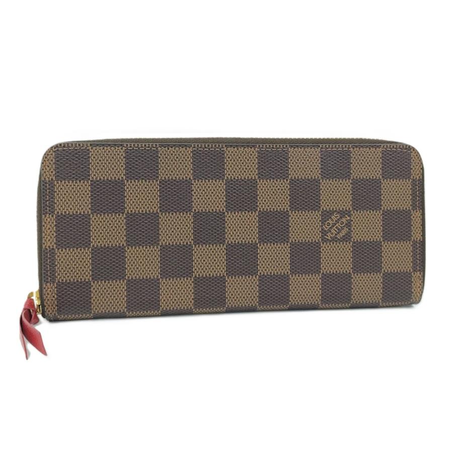 美品 ルイヴィトン クレマンス ダミエ エベヌ ラウンドファスナー 長財布 LOUIS VUITTON（ルイ・ヴィトン） ポルトフォイユ クレマンス ラウンド