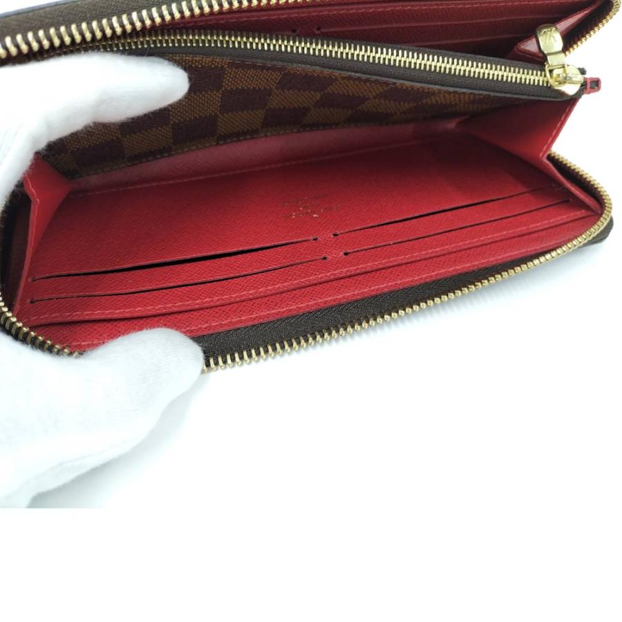 美品 ルイヴィトン クレマンス ダミエ エベヌ ラウンドファスナー 長財布 LOUIS VUITTON（ルイ・ヴィトン） ポルトフォイユ クレマンス ラウンド