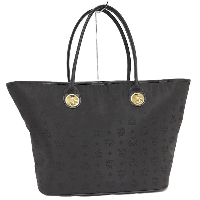 MCM トートバッグ ヴィセトス ナイロンキャンバス ブラック