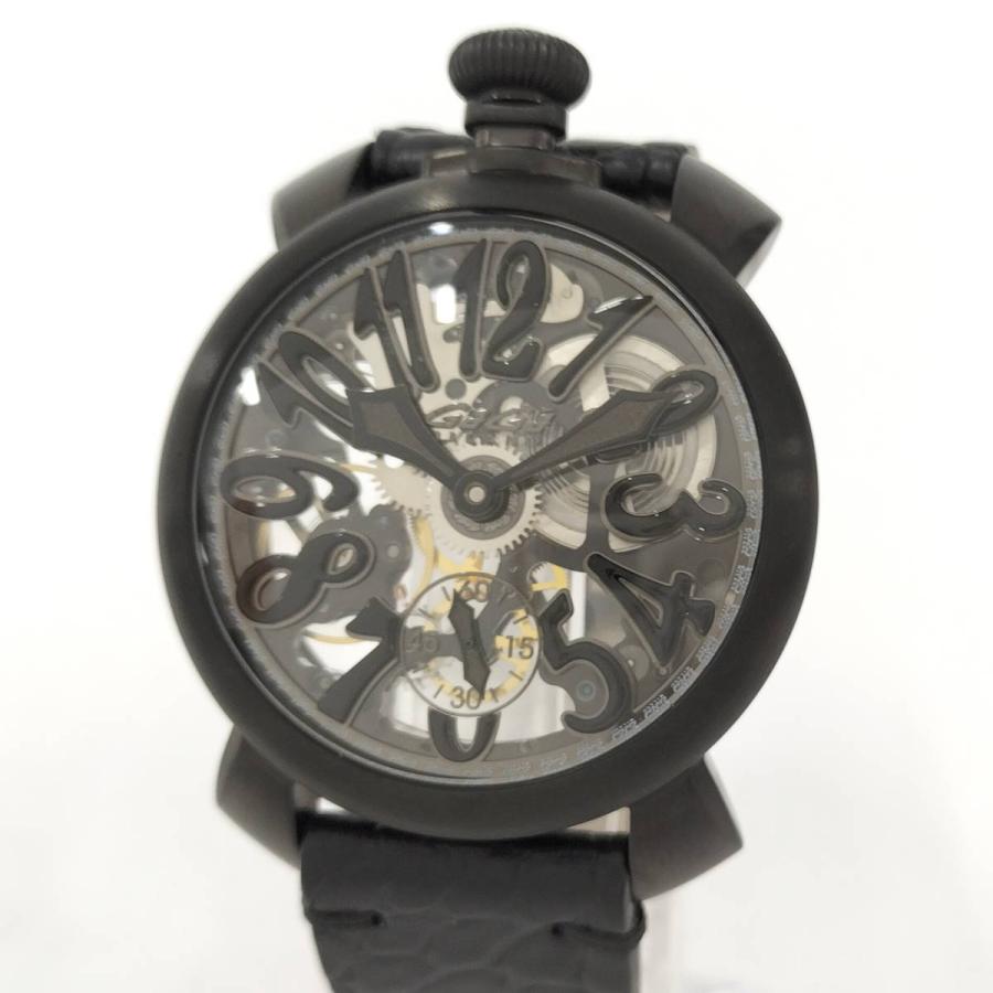 GaGa MILANO マヌアーレ48 メンズ 腕時計 スモールセコンド 手巻き SS