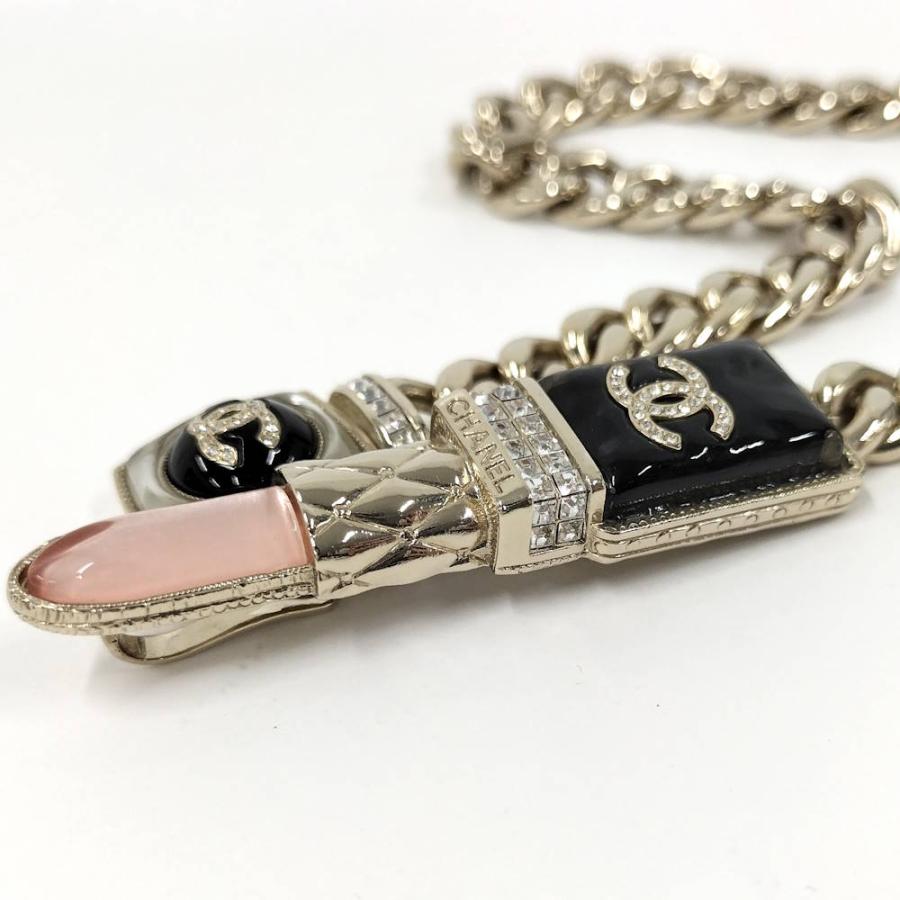 CHANEL ネックレス リップスティック ココマーク ラインストーン A22Cの画像