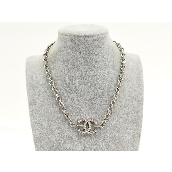 CHANEL ラインストーンココマークネックレス B25C : JJ