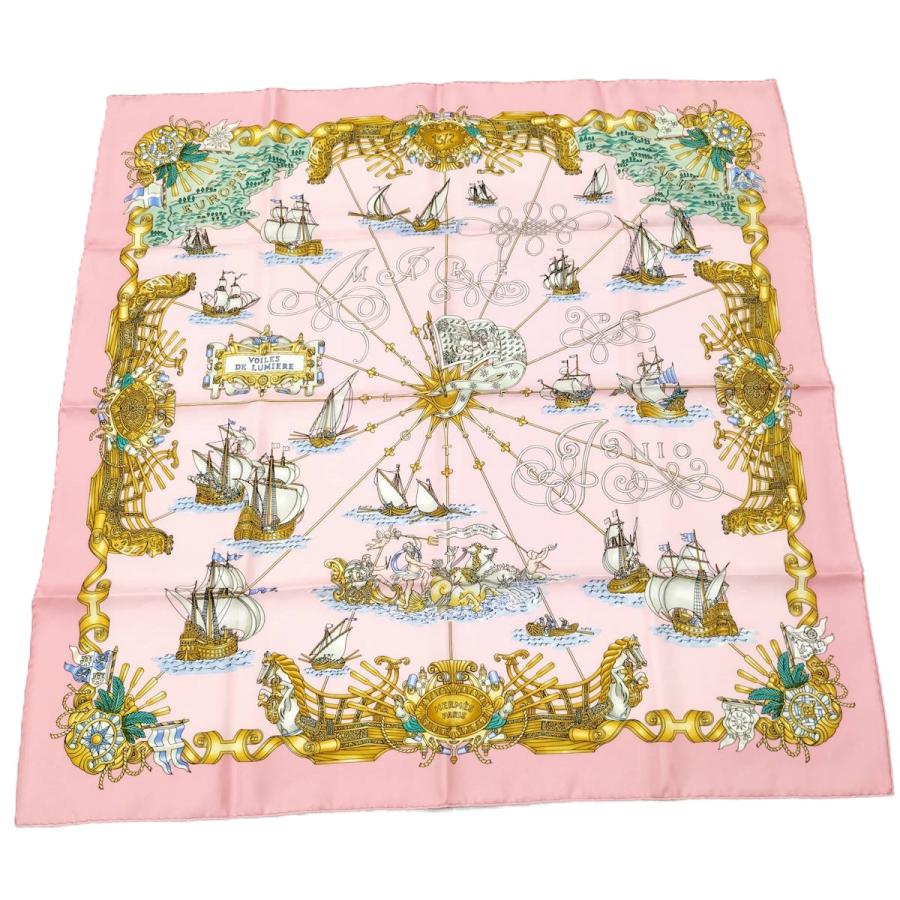 HERMES カレ 90スカーフ VOILES DE LUMIERE（光の帆船） HERMES（エルメス） カレ90 大判スカーフ VOILES DE LUMIERE 光の帆船