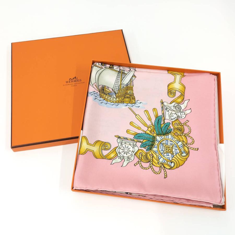 HERMES（エルメス） カレ90 大判スカーフ VOILES DE LUMIERE 光の帆船